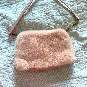 Love and Lore pink fluffy purse, rarely used